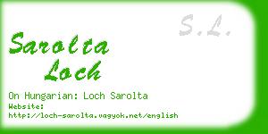 sarolta loch business card